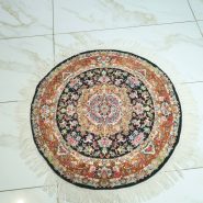 قالیچه دایره‌ای نقشه استاد خطیبی ۵۵ رج