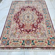 قالیچه 3 متری نقشه خطیبی گلدانی