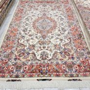 فرش جفت ۶ متری استاد خطیبی | فرش ابریشمی تبریز