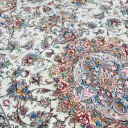 فرش جفت ۶ متری استاد خطیبی | فرش ابریشمی تبریز