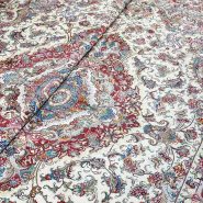 فرش خطیبی به‌هم‌خور | جفت ۹ متری با پشم مرینوس و گل ابریشم