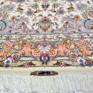 فرش خطیبی جفت شش‌متری | ۴۰ رج با گل ابریشم