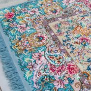 قالیچه ۳ متری نقشه خطیبی (سیمرغ جدید) | فرش ابریشمی تبریز