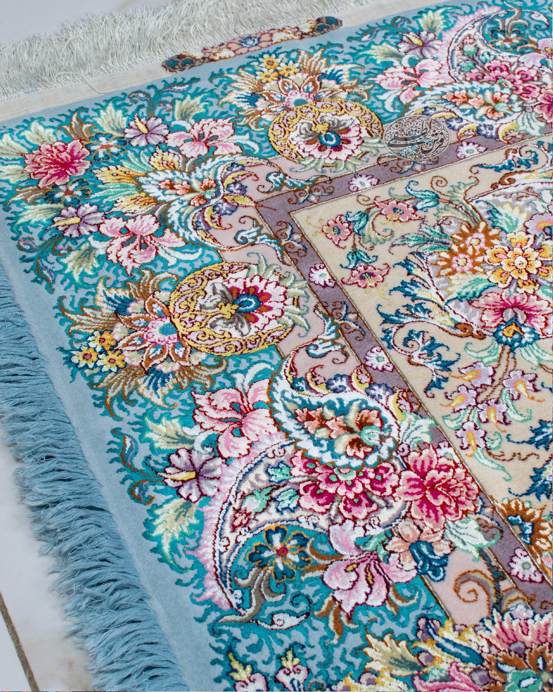 قالیچه ۳ متری نقشه خطیبی (سیمرغ جدید) | فرش ابریشمی تبریز - Image 2