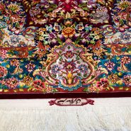 قالیچه3 متری طرح سالاری – 50 رج|متن دوم ابریشم|